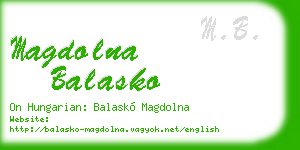 magdolna balasko business card